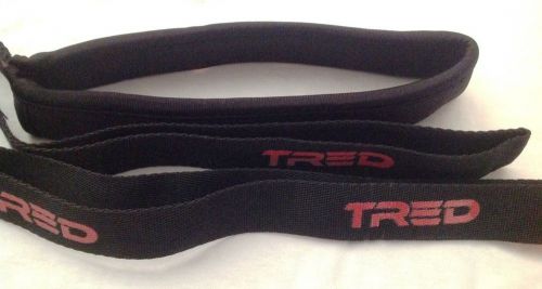 New! tred 4x4 recovery leashes, pair - black with neoprene handles