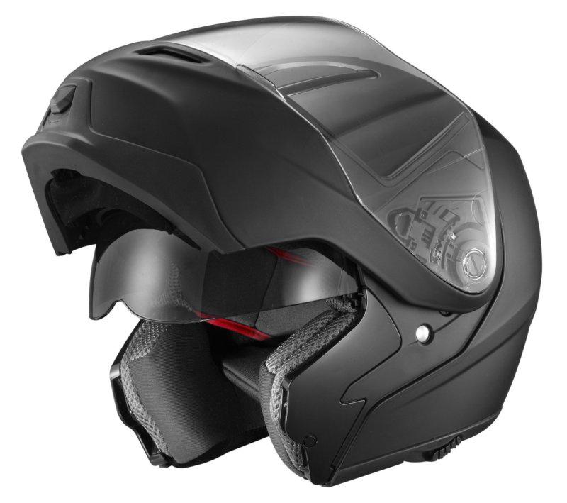 Glx modular helmet with sun shield (matte black, small) new