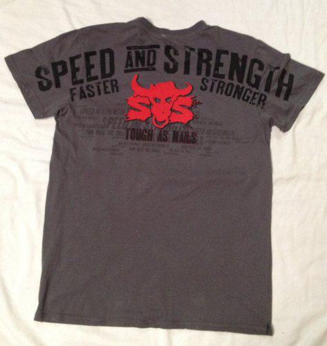 Speed and strength tough as nails t-shirt size mens medium color charcoal 875436