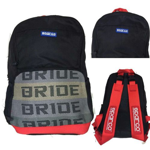 New jdm bride racing backpack red sparco racing harness shoulder straps backpack