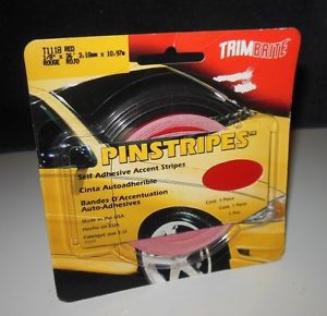 Trimbrite t1118 red 1/8&#034; x 36&#039; pinstripes self adhesive accent stripes new free