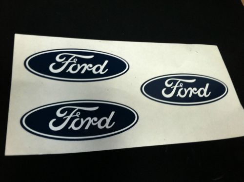 3 new genuine official ford racing 5-1/4 inch wide oval decal sticker emblem
